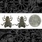 Chocolate Brown Plated Brass Life-Sized Black Fly Charms with Bendable Legs - Set of Two - RB-C130